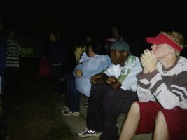 Waiting on the steps