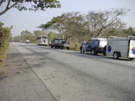 Stopping by the side of the road