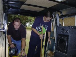 Packing the Outreach trailer