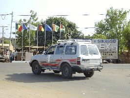 Outside the stadium