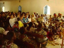 Morning worship in a local church