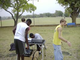 Setting up the sound system
